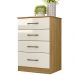 Comoda 4 Gavetas MS9130 Freijo Off White Moval