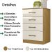 Comoda 4 Gavetas MS9130 Freijo Off White Moval