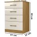 Comoda 4 Gavetas MS9130 Freijo Off White Moval