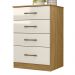 Comoda 4 Gavetas MS9130 Freijo Off White Moval