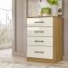 Comoda 4 Gavetas MS9130 Freijo Off White Moval