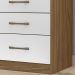 Comoda 4 Gavetas MS9130 Naturale Branco Moval
