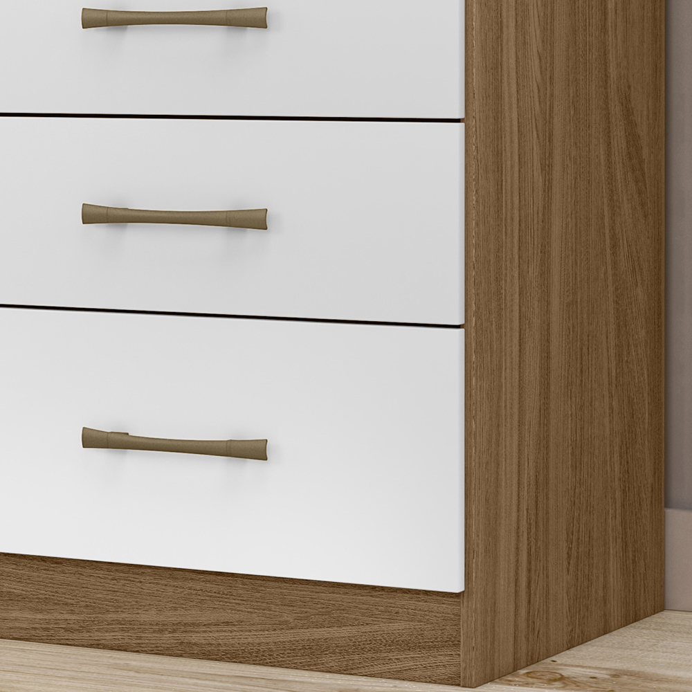 Comoda 4 Gavetas MS9130 Naturale Branco Moval