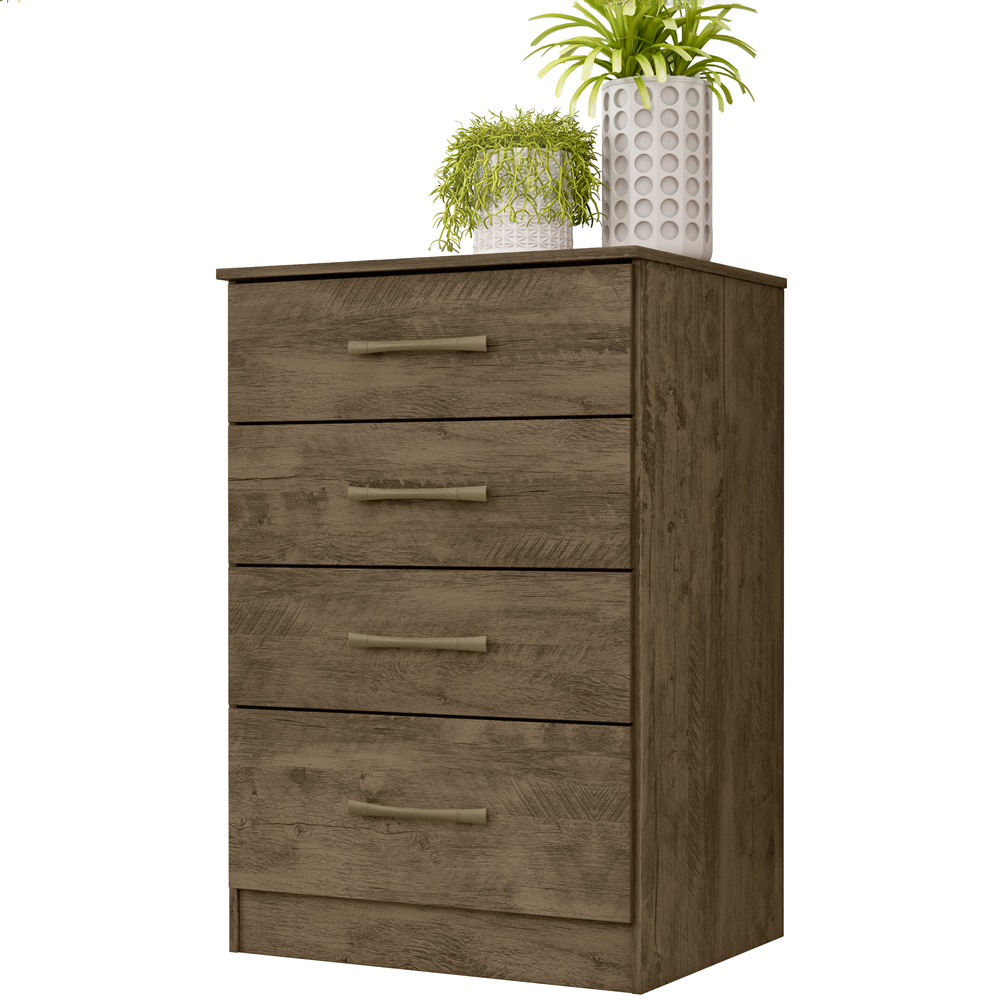 Comoda 4 Gavetas MS9133 Castanho Wood Moval