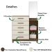Comoda 5 Gavetas E 1 Porta Com Espelho 9373 Castanho Wood Off White Moval