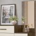 Comoda 5 Gavetas E 1 Porta Com Espelho 9373 Castanho Wood Off White Moval