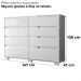 Comoda Georgia 8 Gavetas 147 cm Branco Moval