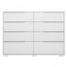 Comoda Georgia 8 Gavetas 147 cm Branco Moval
