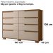 Comoda Georgia 8 Gavetas 147 cm Carvalho Fendi Moval