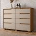Comoda Georgia 8 Gavetas 147 cm Carvalho Fendi Moval