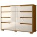 Comoda Georgia 8 Gavetas 147 cm Freijo Off White Moval