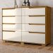 Comoda Georgia 8 Gavetas 147 cm Freijo Off White Moval