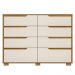 Comoda Georgia 8 Gavetas 147 cm Freijo Off White Moval