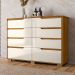 Comoda Georgia 8 Gavetas 147 cm Freijo Off White Moval
