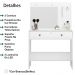 Comoda Penteadeira Camarim Ideal Com Espelho 9924 Branco Moval