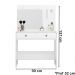 Comoda Penteadeira Camarim Ideal Com Espelho 9924 Branco Moval