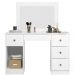 Comoda Penteadeira Camarim Sonhos Com Espelho 9904 Branco Moval