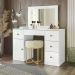 Comoda Penteadeira Camarim Sonhos Com Espelho 9904 Branco Moval