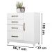 Comoda Sapateira Com Pes 4 Gav 7070 Branco Flex Moval