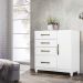 Comoda Sapateira Com Pes 4 Gav 7070 Branco Flex Moval