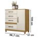 Comoda Sapateira Com Pes 4 Gav 7070 Freijo Off White Moval