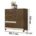 Comoda Sapateira Com Pes 4 Gav 7073 Castanho Wood Avela Wood Moval