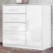 Comoda Venus 4 Gavetas 1 Porta 98 cm Branco Flex Moval