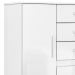 Comoda Venus 4 Gavetas 1 Porta 98 cm Branco Flex Moval