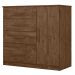 Comoda Venus 4 Gavetas 1 Porta 98 cm Castanho Wood Flex Moval