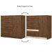 Comoda Venus 4 Gavetas 1 Porta 98 cm Castanho Wood Flex Moval