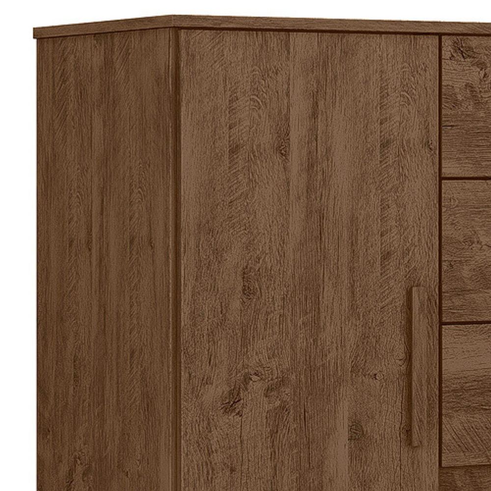 Comoda Venus 4 Gavetas 1 Porta 98 cm Castanho Wood Flex Moval