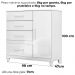 Comoda Venus 4 Gavetas 1 Porta Com Pés 98 cm Branco Flex Moval