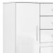 Comoda Venus 4 Gavetas 1 Porta Com Pés 98 cm Branco Flex Moval
