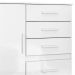 Comoda Venus 4 Gavetas 1 Porta Com Pés 98 cm Branco Flex Moval