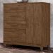 Comoda Venus 4 Gavetas 1 Porta Com Pés 98 cm Castanho Wood Flex Moval