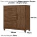 Comoda Venus 4 Gavetas 1 Porta Com Pés 98 cm Castanho Wood Flex Moval