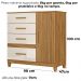Comoda Venus 4 Gavetas 1 Porta Com Pés 98 cm Freijo Off White Friso Moval