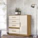 Comoda Venus Quarto com 4 Gavetas e 1 Porta Freijo/Off White