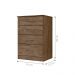 Conjunto Guarda Roupa Com Espelho e Cômoda Gokyo Castanho Wood