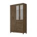 Conjunto Guarda Roupa Com Espelho e Cômoda Seicheles Castanho Wood