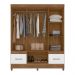 Conjunto Guarda Roupa e Cômoda Gokyo Naturale Branco