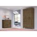 Conjunto Guarda Roupa e Cômoda Petra B Castanho Wood
