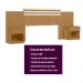 Conjunto de Cabeceira com Mesa de Cabeceira Freijo / Cinza / Off White Flex Dhara - Moval