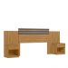 Conjunto de Cabeceira com Mesa de Cabeceira Freijo / Cinza / Off White Flex Dhara - Moval