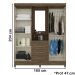 Guarda Roupa 4 Portas Com Espelho 8313 Castanho Wood Moval