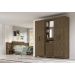 Guarda Roupa 5 Portas Milford Com Espelho Castanho Wood