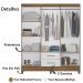 Guarda Roupa 6 Portas 9530 Naturale Branco Moval