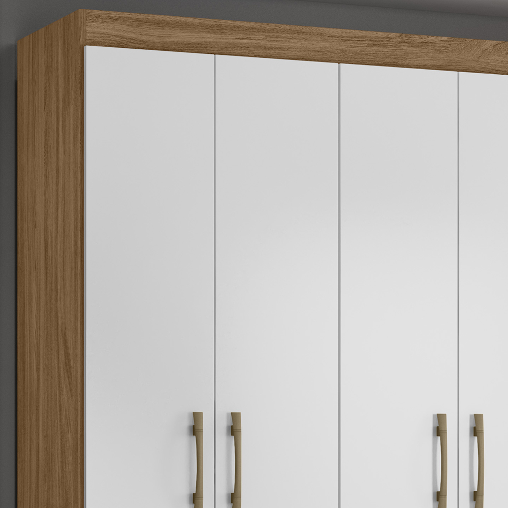 Guarda Roupa 6 Portas 9530 Naturale Branco Moval