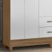 Guarda Roupa 6 Portas 9530 Naturale Branco Moval