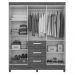 Guarda Roupa 6 Portas Hugh Branco com Espelho
